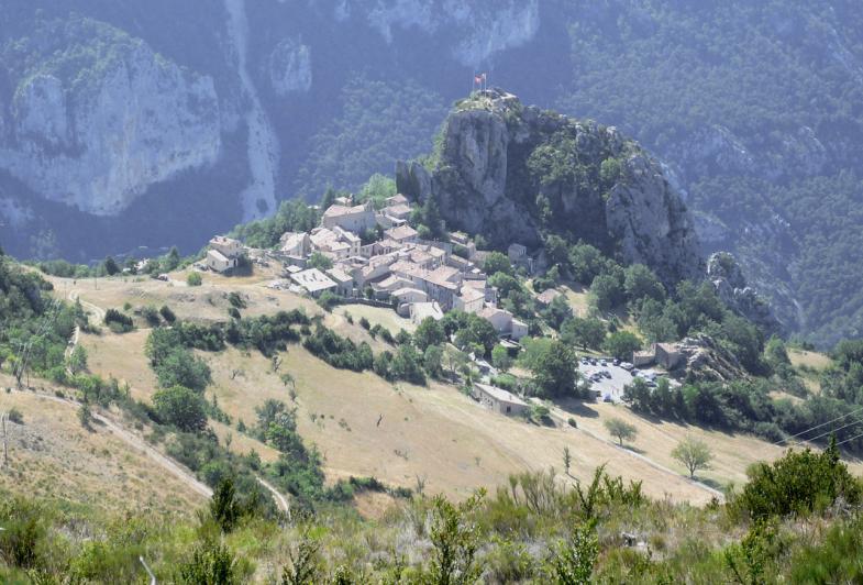 The village of Rougon, Verdon Gorges, France